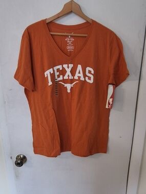 Texas Longhorns Orange V-Neck T-Shirt